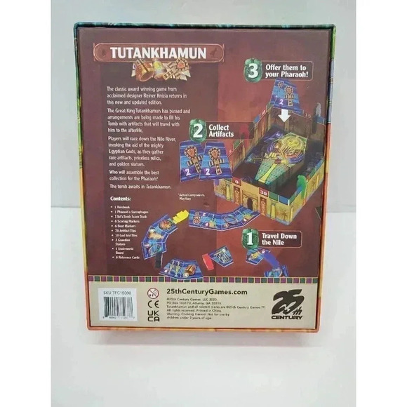 Tutankhamun 25th Century Games Reiner Knizia Board Game Open Never Used Complete - Picture 2 of 4